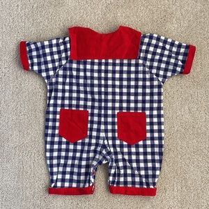 Lillibit vintage gingham and corduroy romper